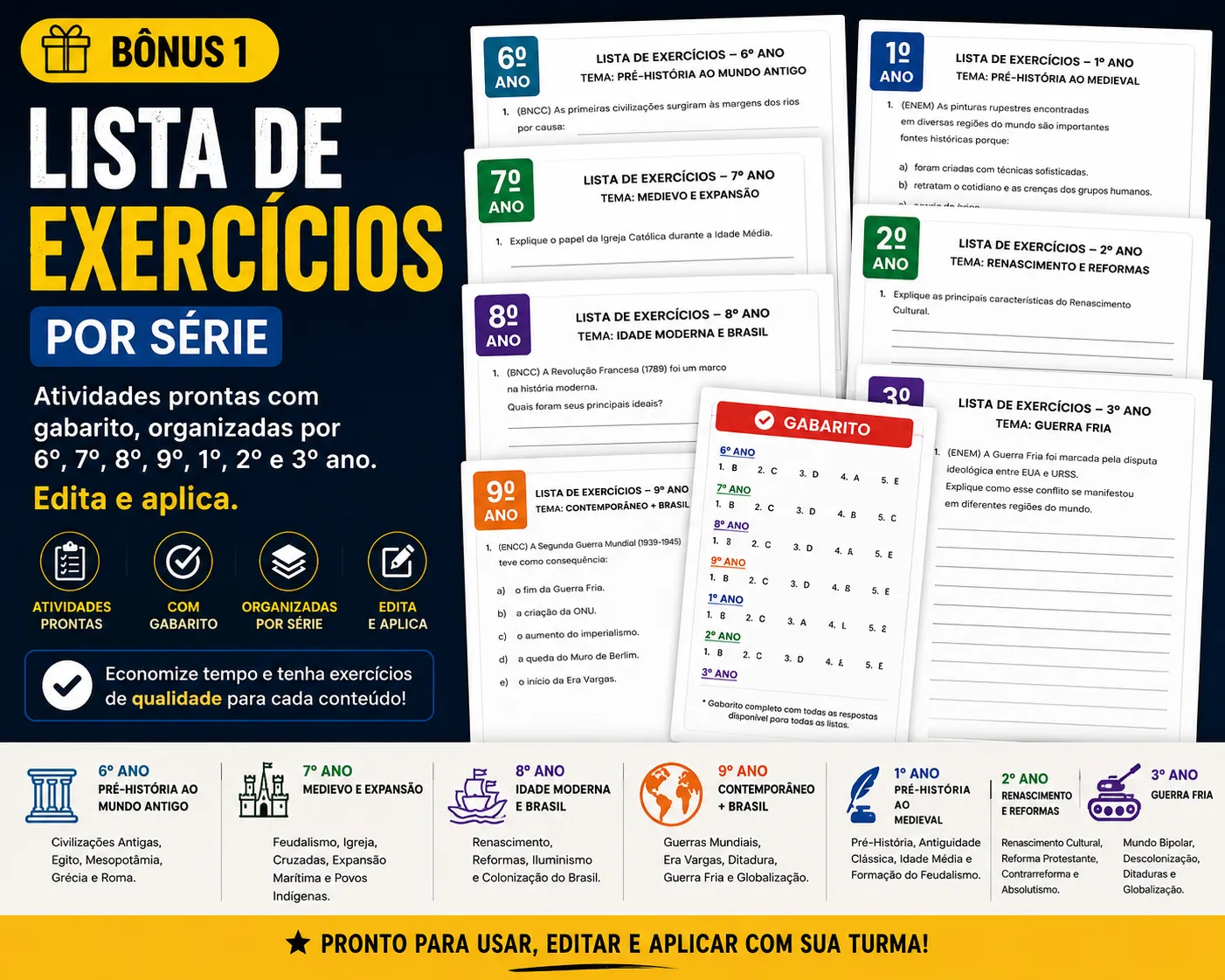 Banco de Atividades e Exercícios por Ano